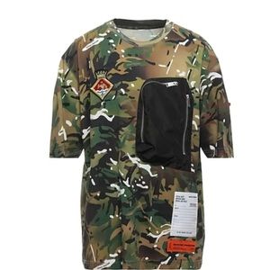 Heron Preston Chest-Pocket Camouflage Military T-shirt